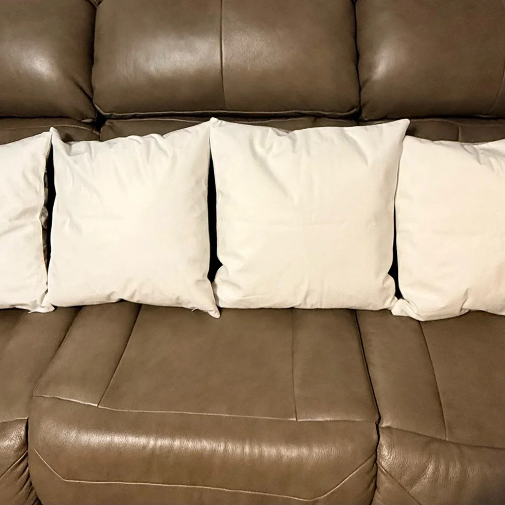 Four New Owl Embroidered Look  Throw Pillows 17” X 17”
